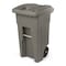 Toter 32 Gal. Graystone Document Trash Can with Wheels and Key Lid Lock CDA32 - alternate 1